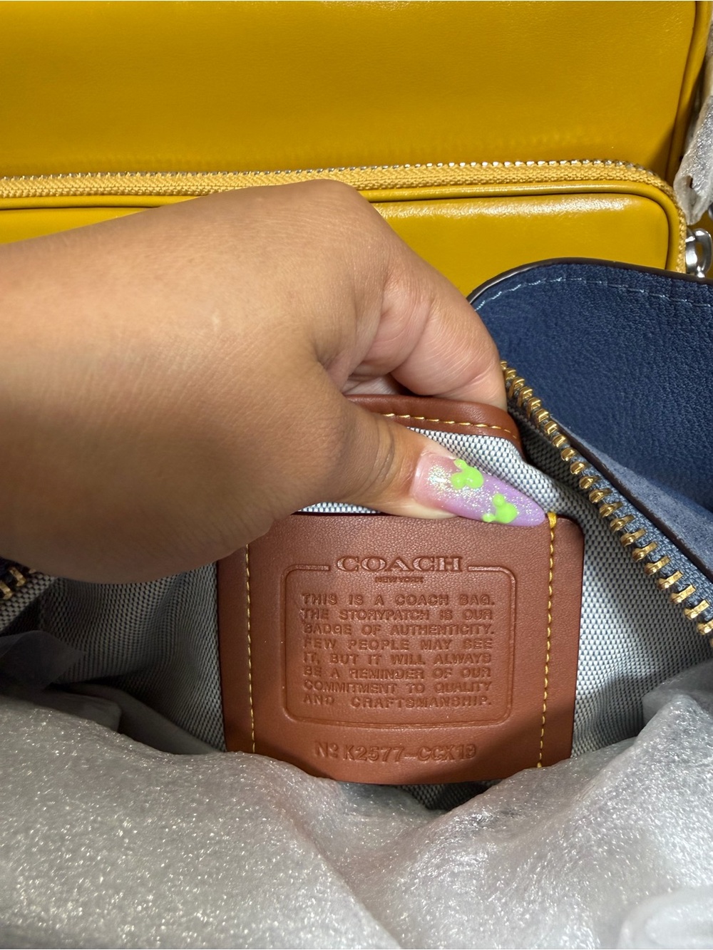 Coach Blue Suede Rogue 34 - Picture 7 of 10
